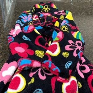 Fleece, multi- graphic robe.